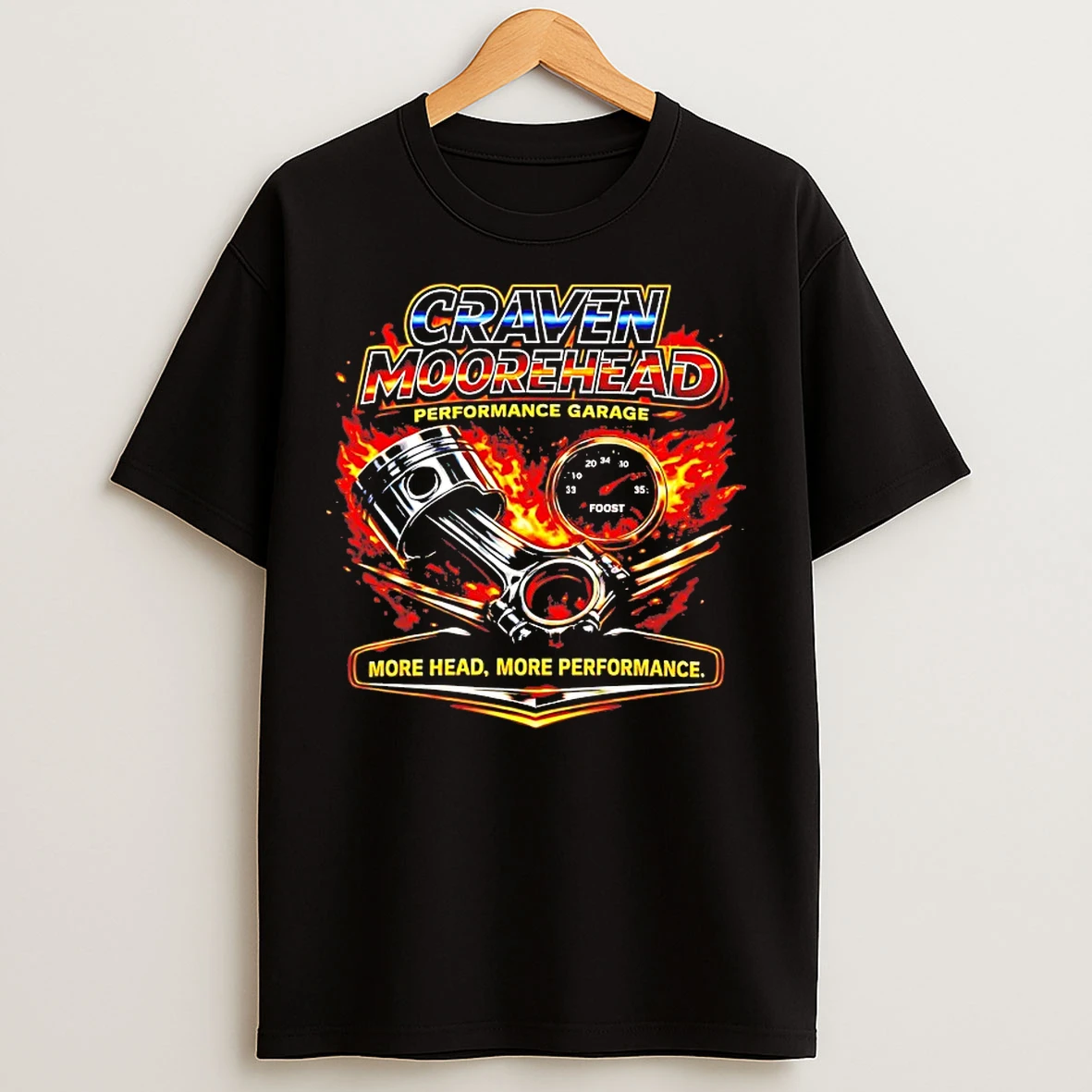 Classic Craven Moorehead Performance Garage More Head More Performance T Shirts