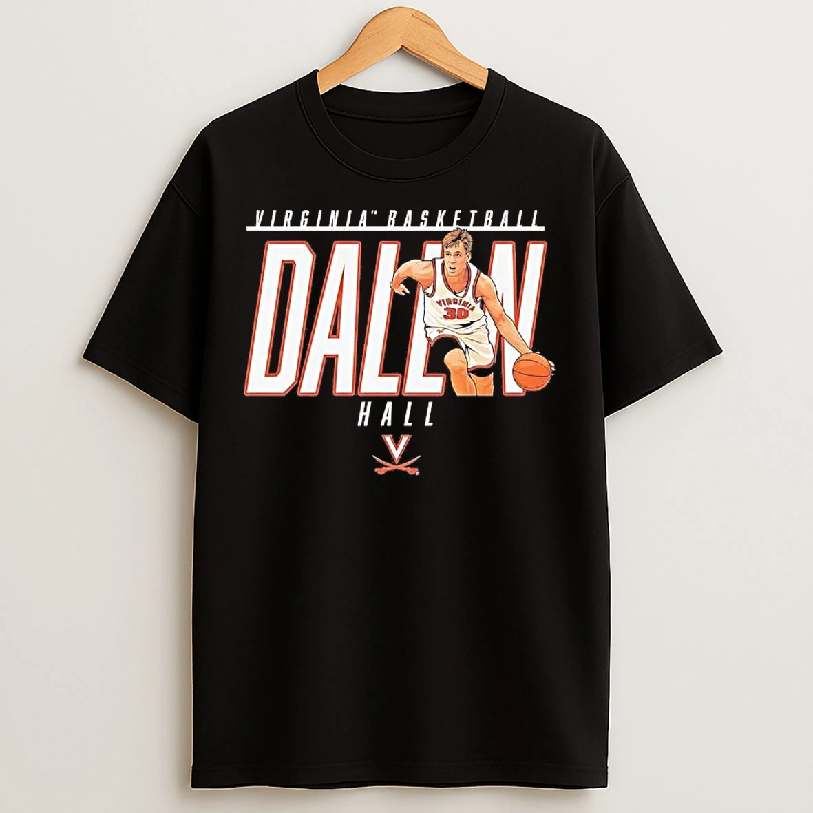 Classic Dallin Hall Illustrated Post Moves Virginia Basketball T Shirts