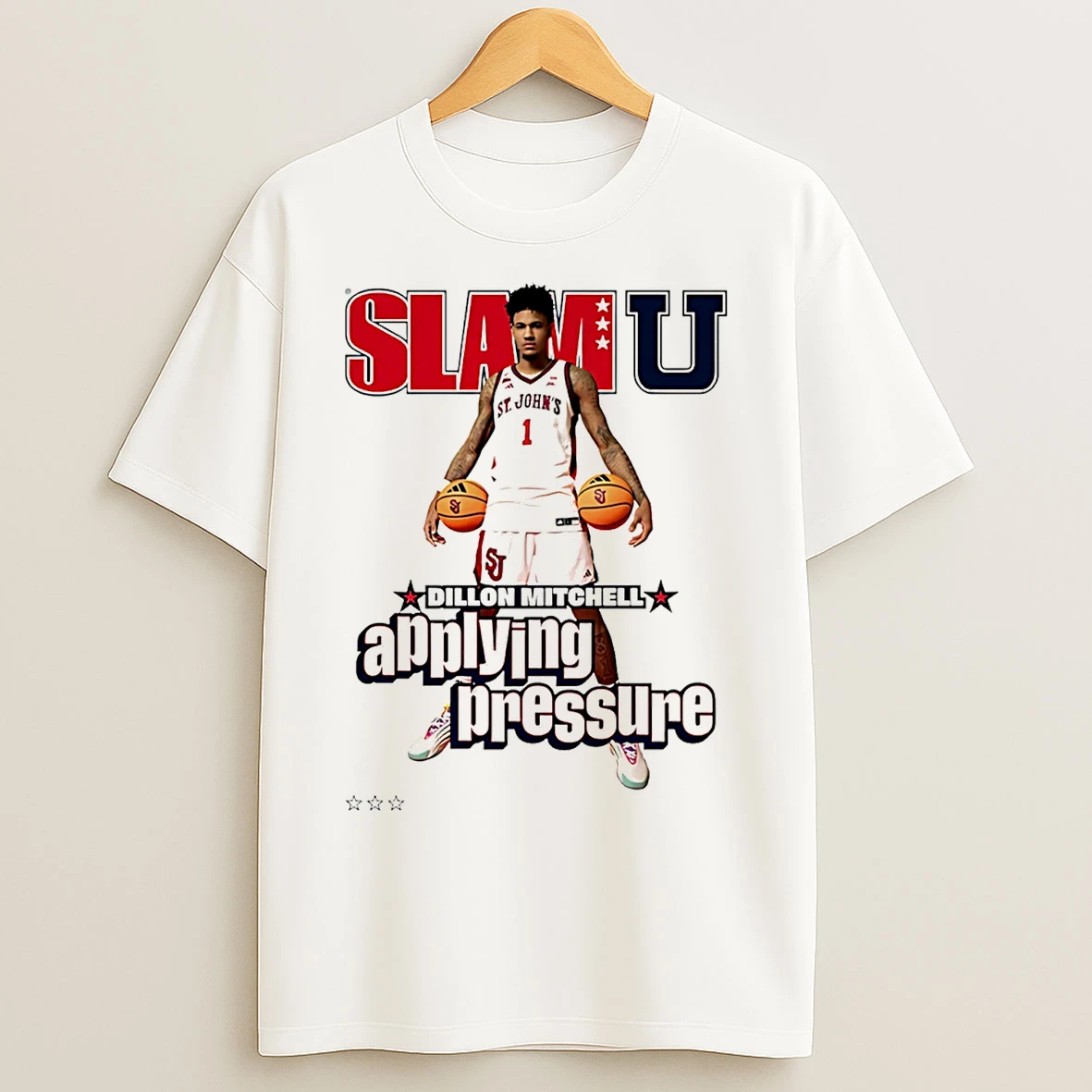 Classic Dillon Mitchell St Johns Red Storm Slamu Applying Pressure T Shirts