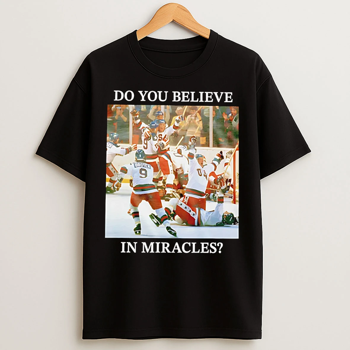 Classic Do You Believe In Miracles Usa Hockey Champs T Shirts
