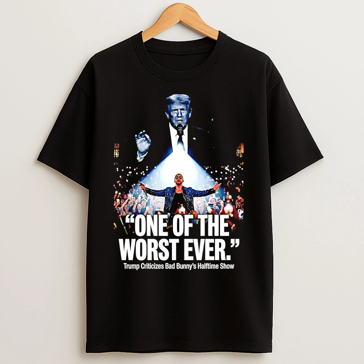 Classic Donald Trump Criticizes Bad Bunnys Super Bowl Lx 2026 Halftime Show One Of The Worst T Shirts