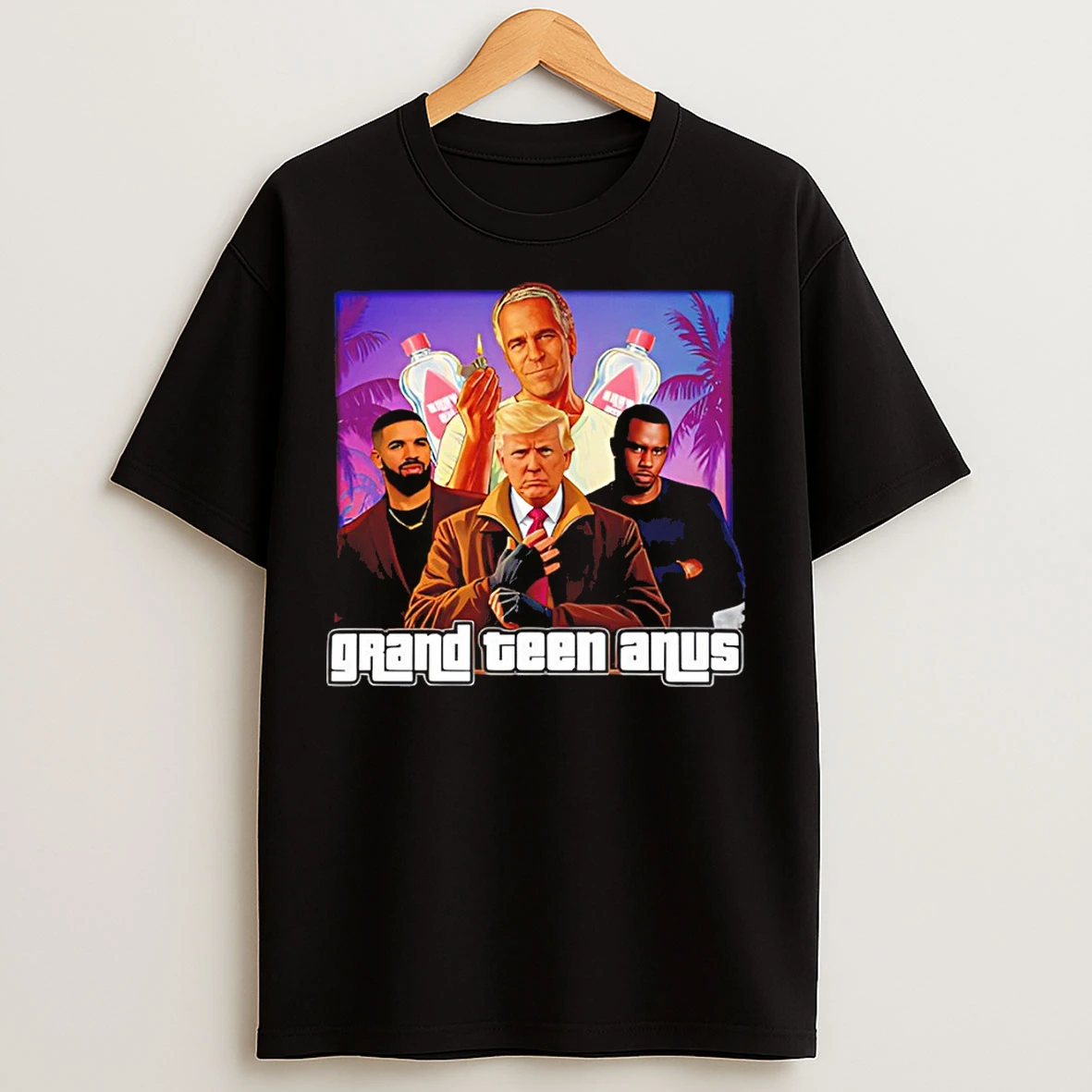 Classic Donald Trump And Jeffrey Epstein Parody Grand Teen Anus Political T Shirts