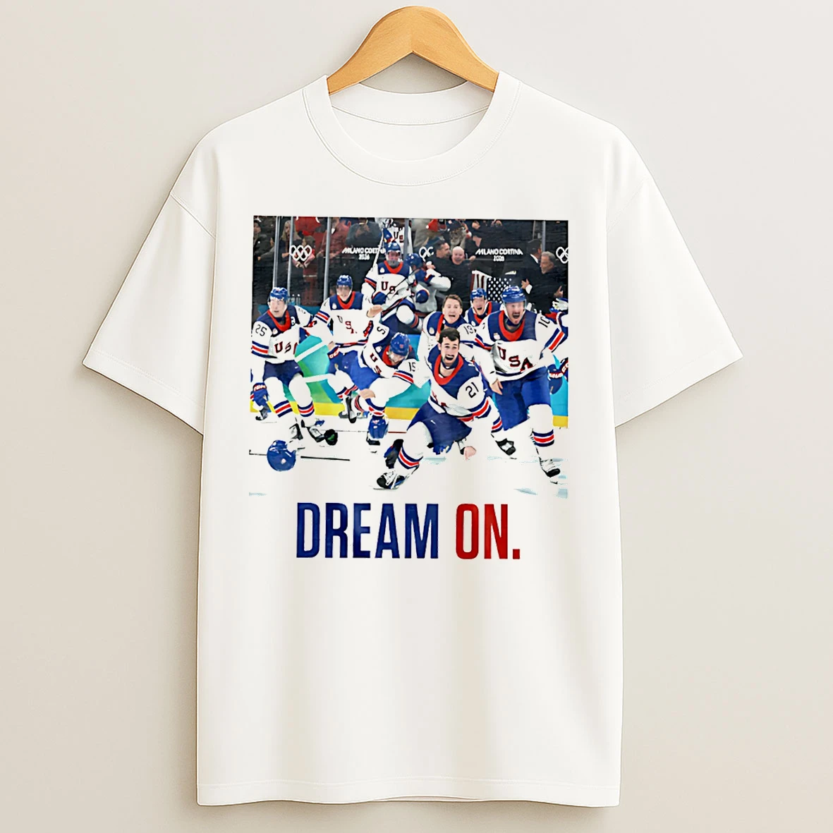 Classic Dream On Usa Hockey Champs T Shirts