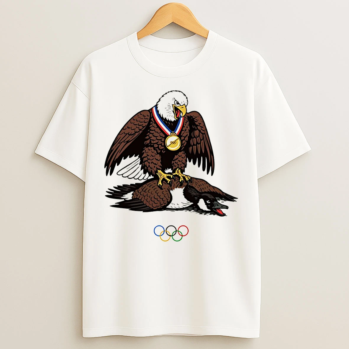 Classic Eagle Usa Hockey Gold Medalists On Top Of The World Olympic 2026 T Shirts