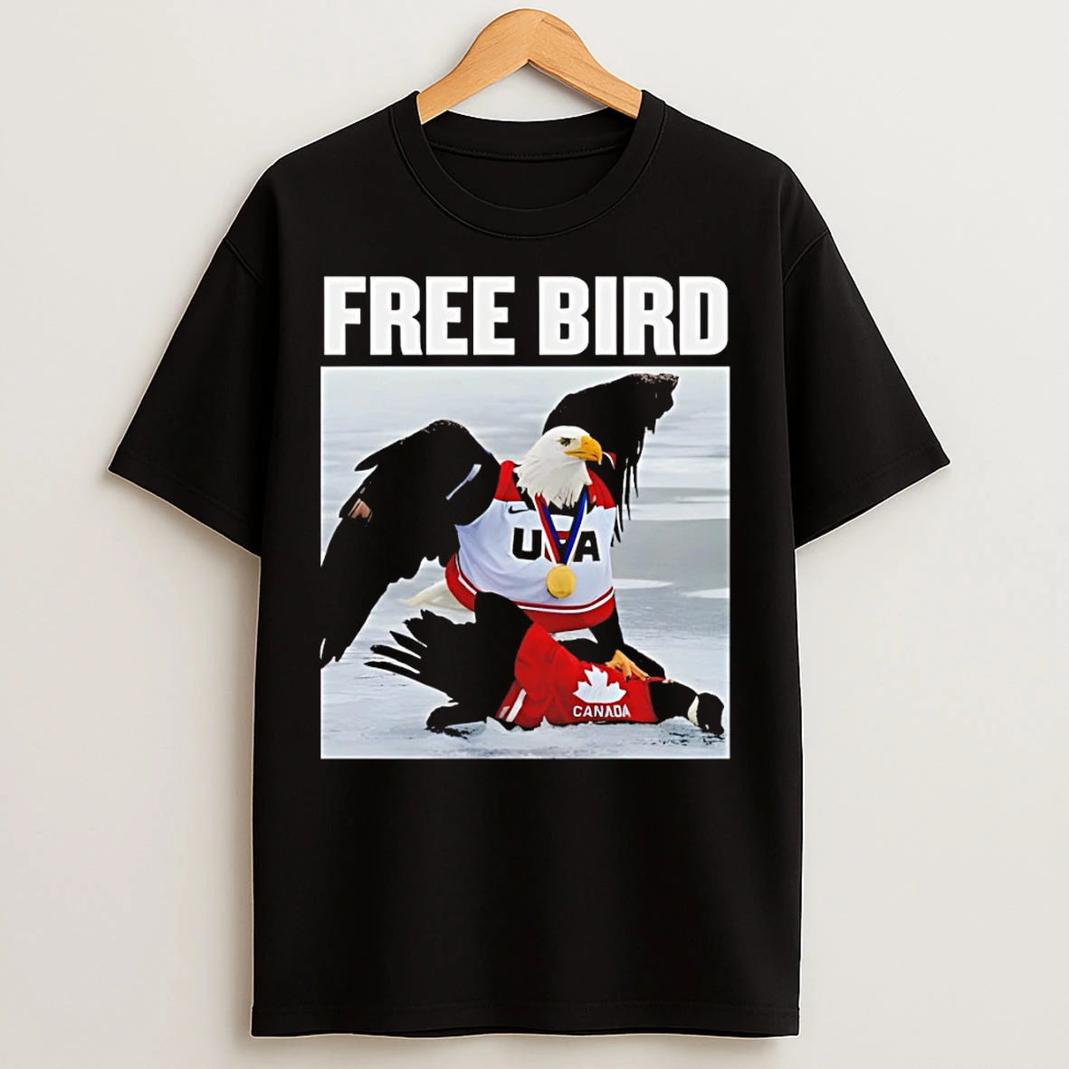 Classic Eagles Free Bird Usa Hockey Olympic 2026 Milano Cortina T Shirts