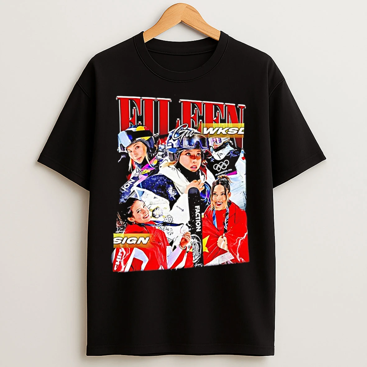 Classic Eileen Gu Freestyle Skier Olympic 2026 Graphic T Shirts
