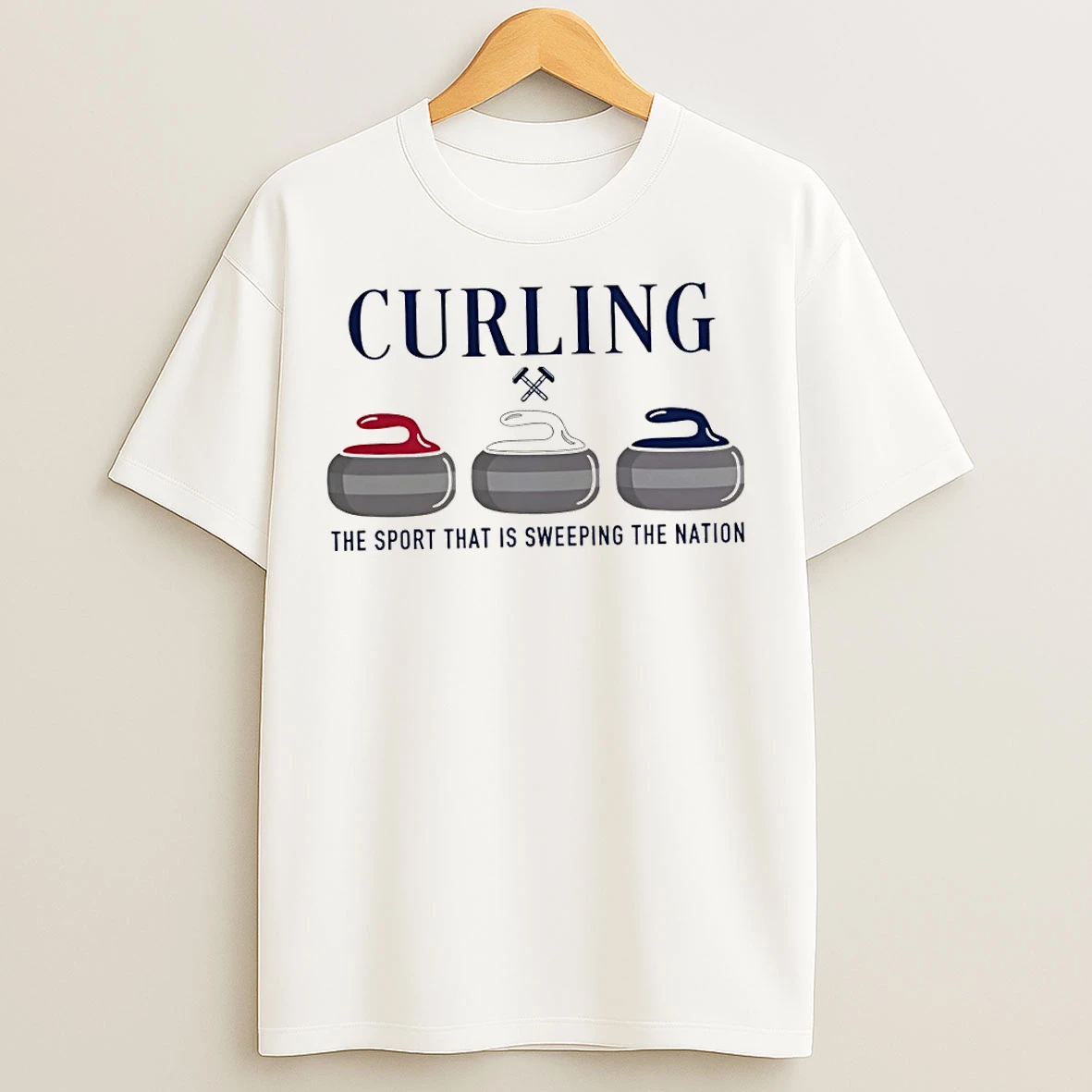 Classic Funny Curling The Sport That Is Sweeping The Nation Winter Olympics T Shirts