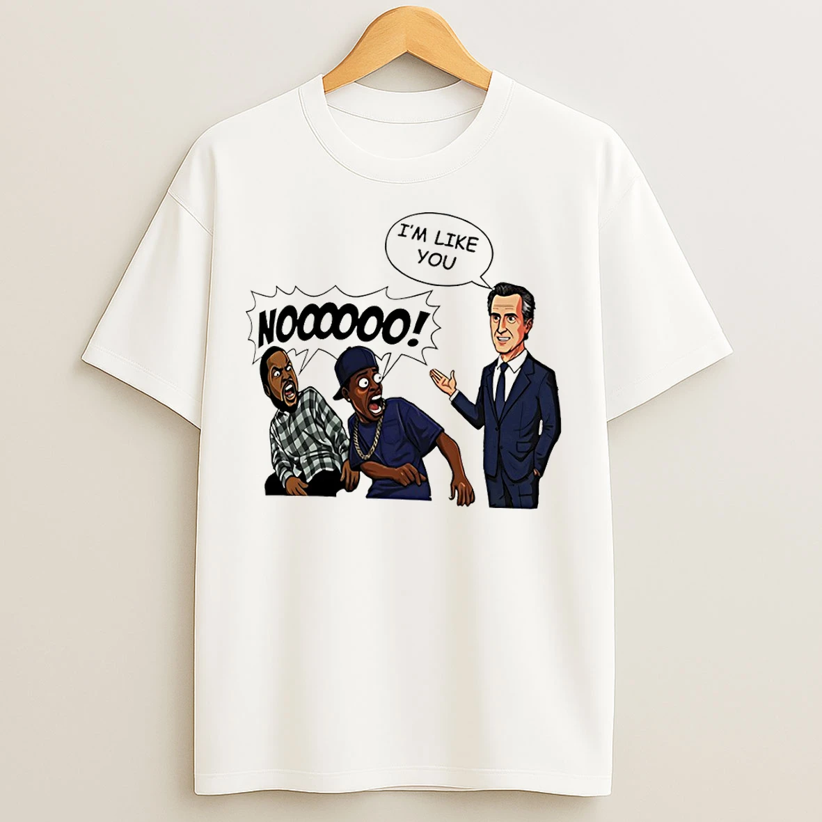 Classic Gavin Newsom I Like You Noooo Cartoon T Shirts