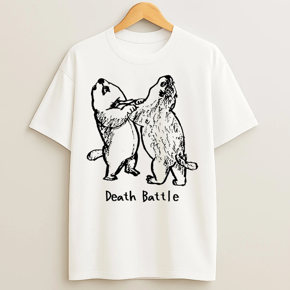 Classic Groundhog Fighting Death Battle T Shirts