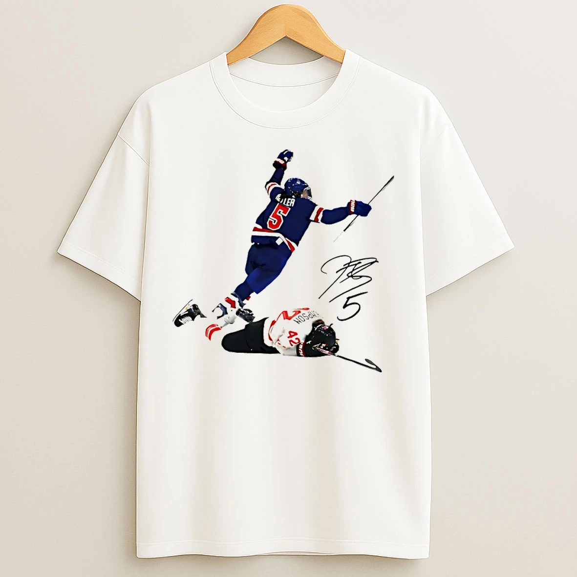 Classic Hilary Knight Megan Keller Womens Hockey Signature Winter Olympics T Shirts