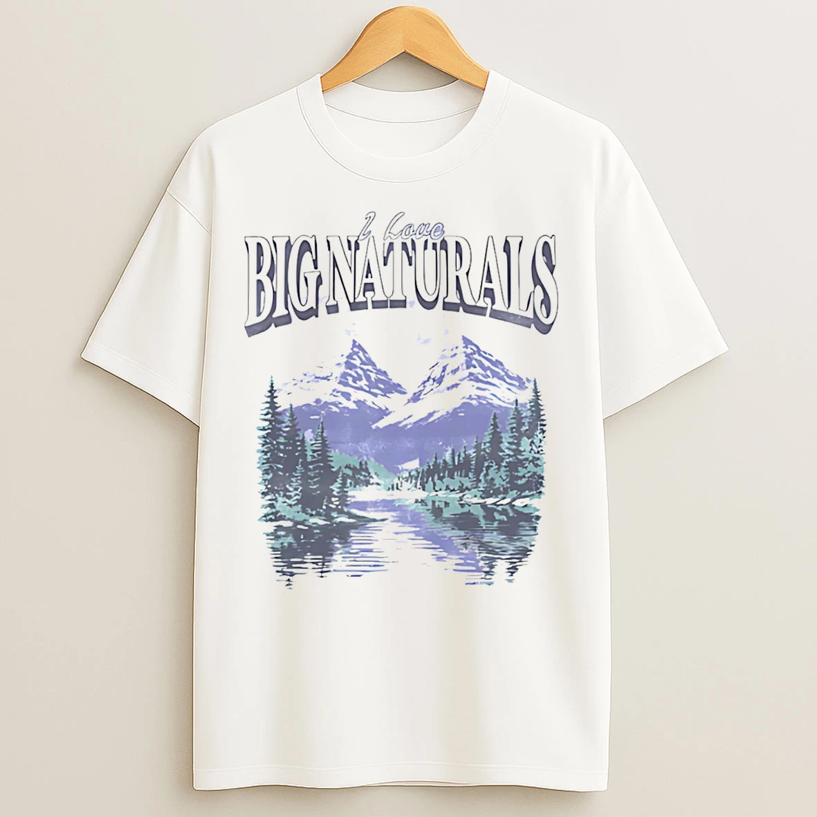 Classic I Love Big Naturals Graphic T Shirts