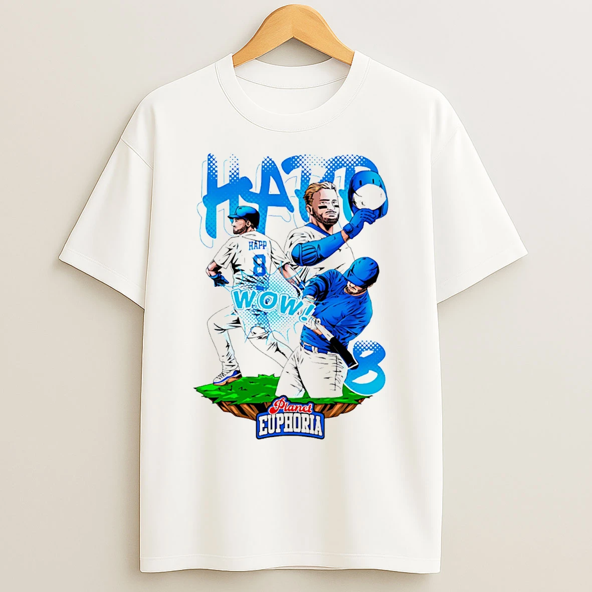 Classic Ian Happ Chicago Cubs Hand Drawn Artwork T Shirts