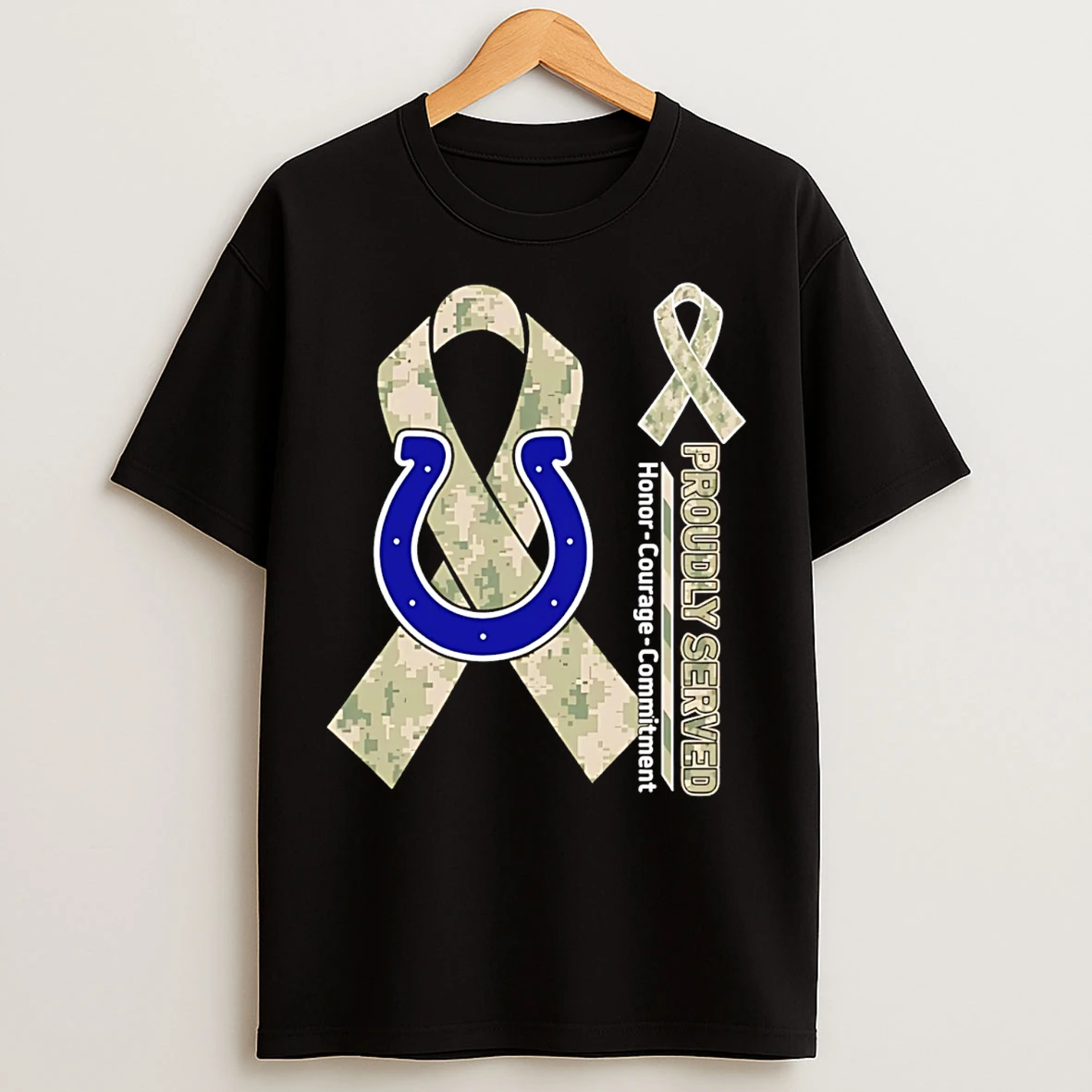 Classic Indianapolis Colts Proudly Served Honor Courage Commitment T Shirts