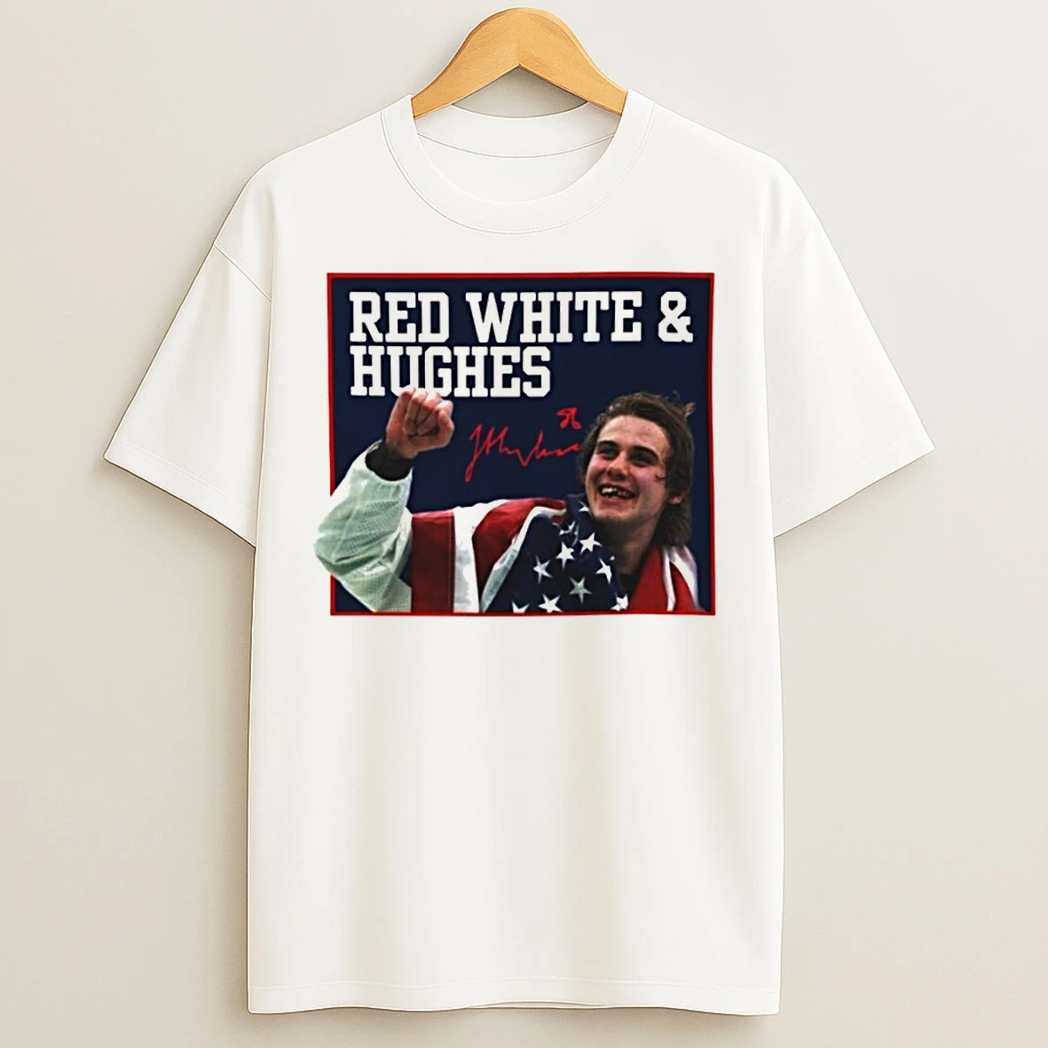 Classic Jack Hughes Bloody Blood Sweat And Teeth Red White Hughes T Shirts