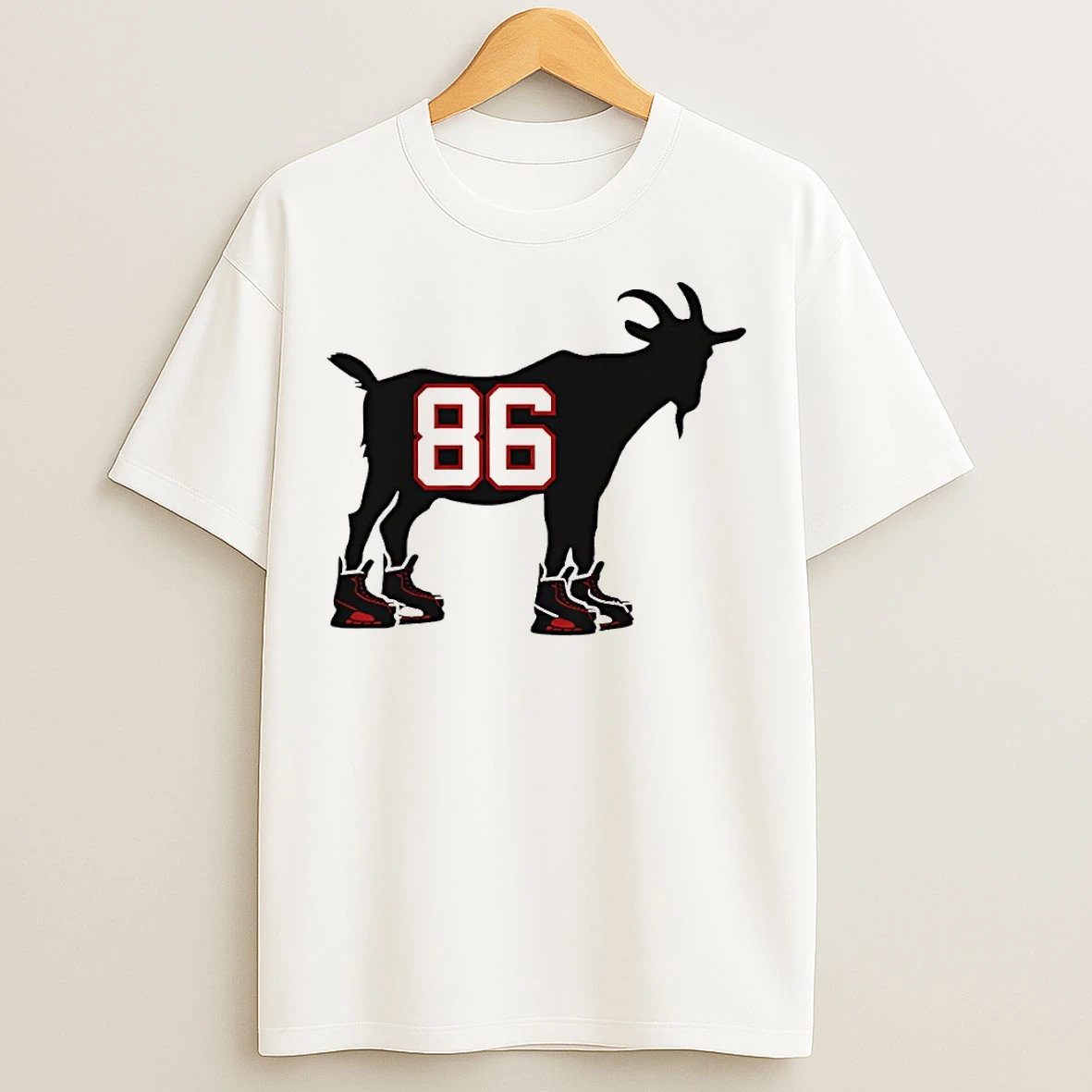 Classic Jack Hughes Goat 86 Usa Hockey American Olympic T Shirts