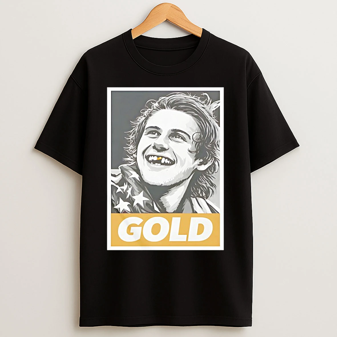 Classic Jack Hughes Gold Toothless And Golden Usa Hockey Brotherhood Olympic Legend 2026 Milan Olympics T Shirts