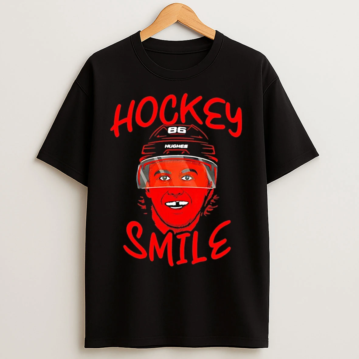 Classic Jack Hughes Hockey Bloody Smile Team Usa Hockey Olympic 2026 Milano Cortina T Shirts