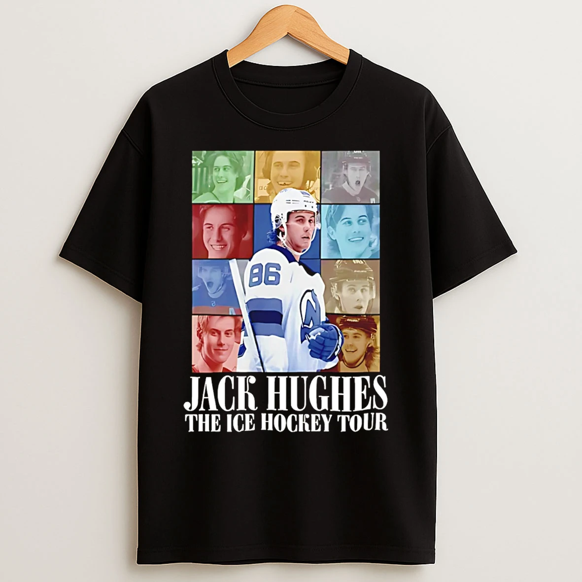 Classic Jack Hughes Ice Hockey Tour T Shirts