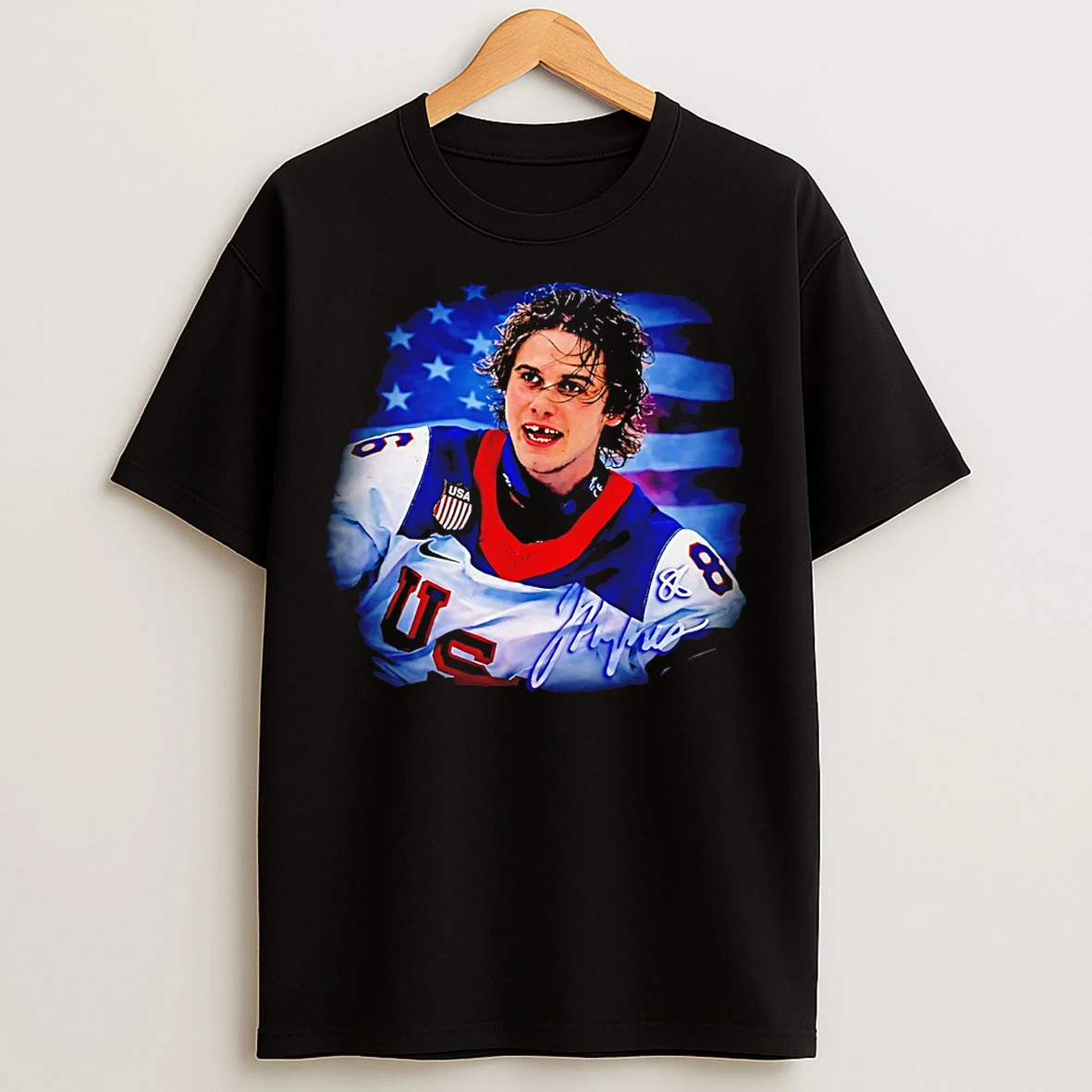 Classic Jack Hughes Team Usa Milano Cortina Winter Olympics 2026 T Shirts