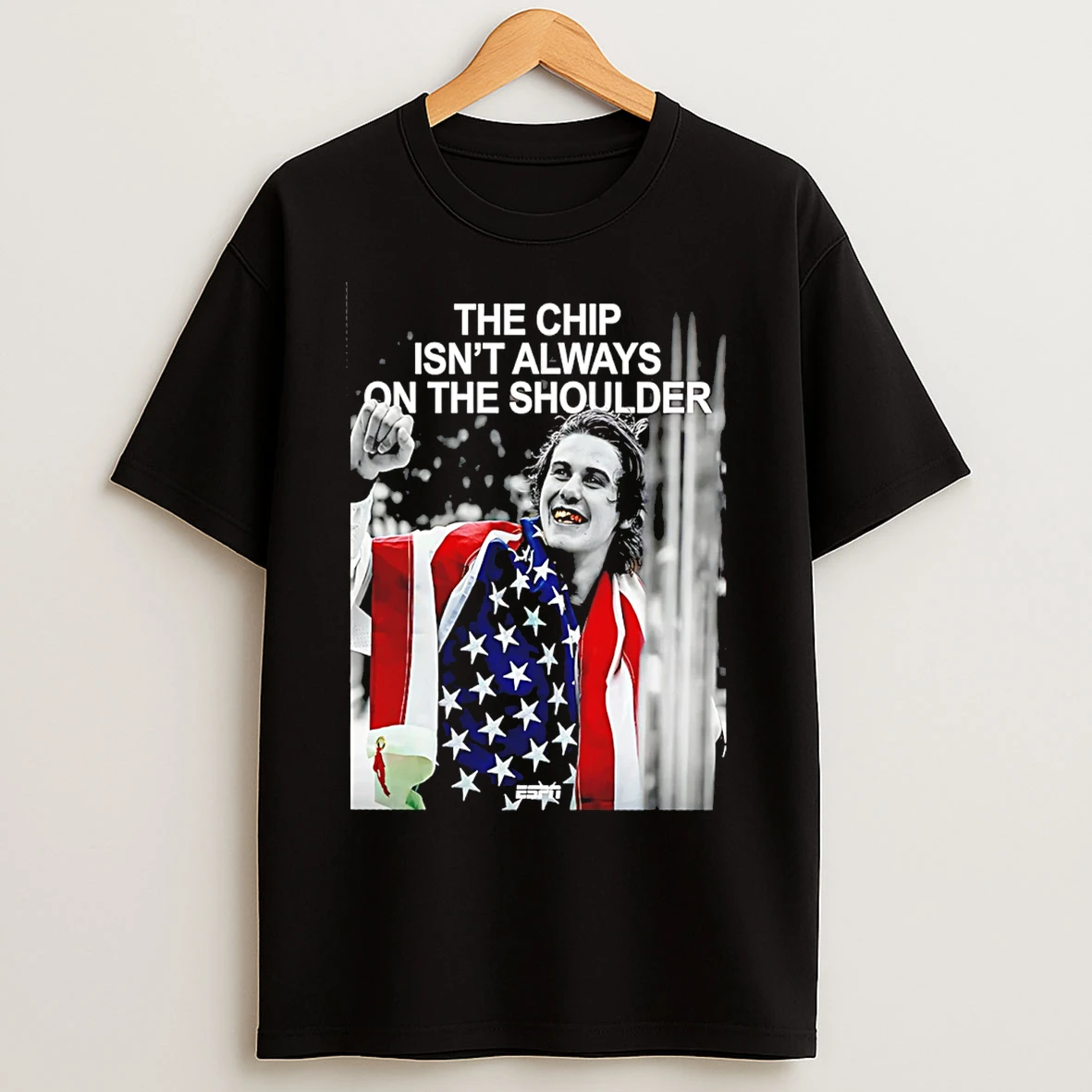 Classic Jack Hughes Teeth Gold Champion Olympics Winter 2026 The Chip Isnt Always On The Shoulder T Shirts
