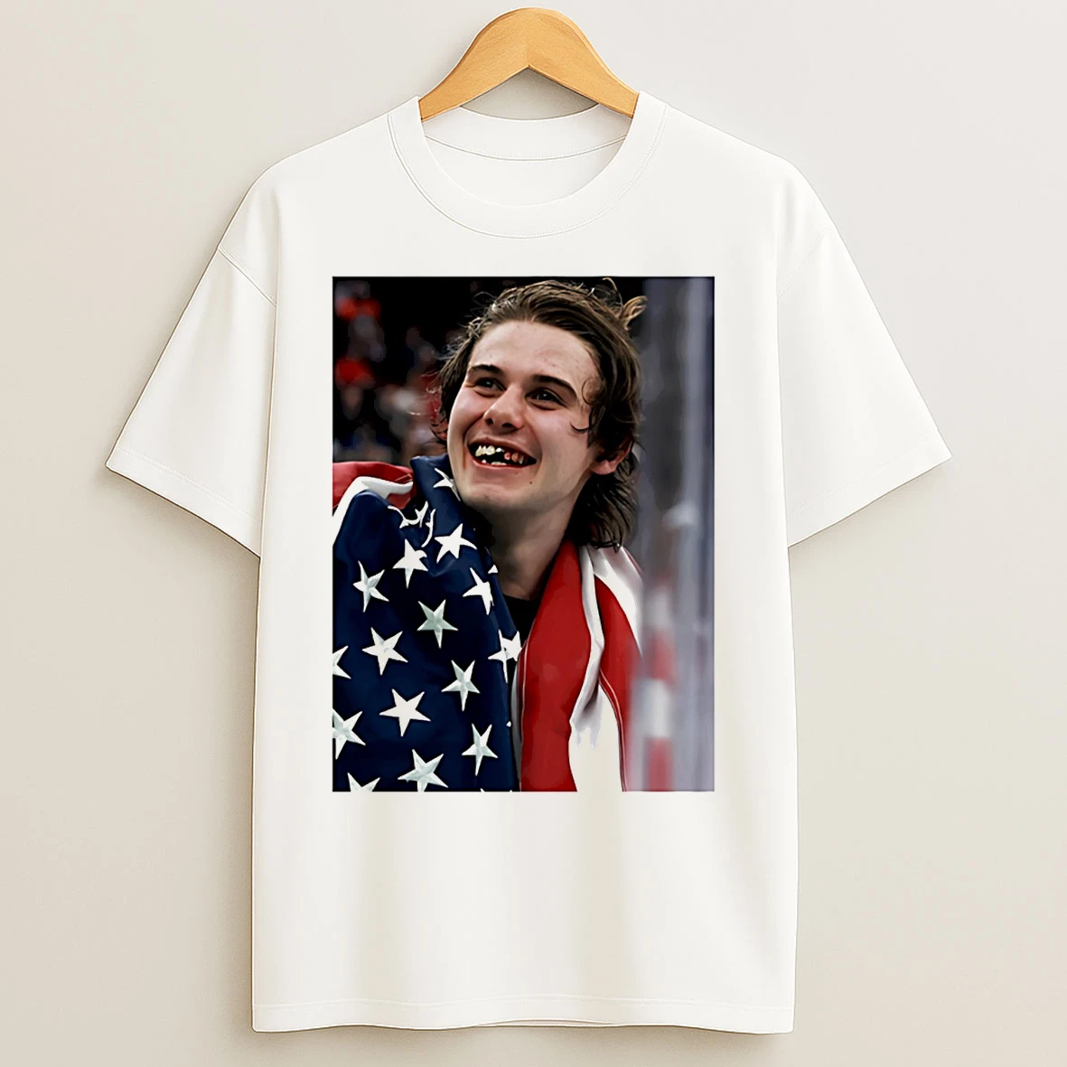 Classic Jack Hughes Teeth Usa Mens Hockey Champions T Shirts