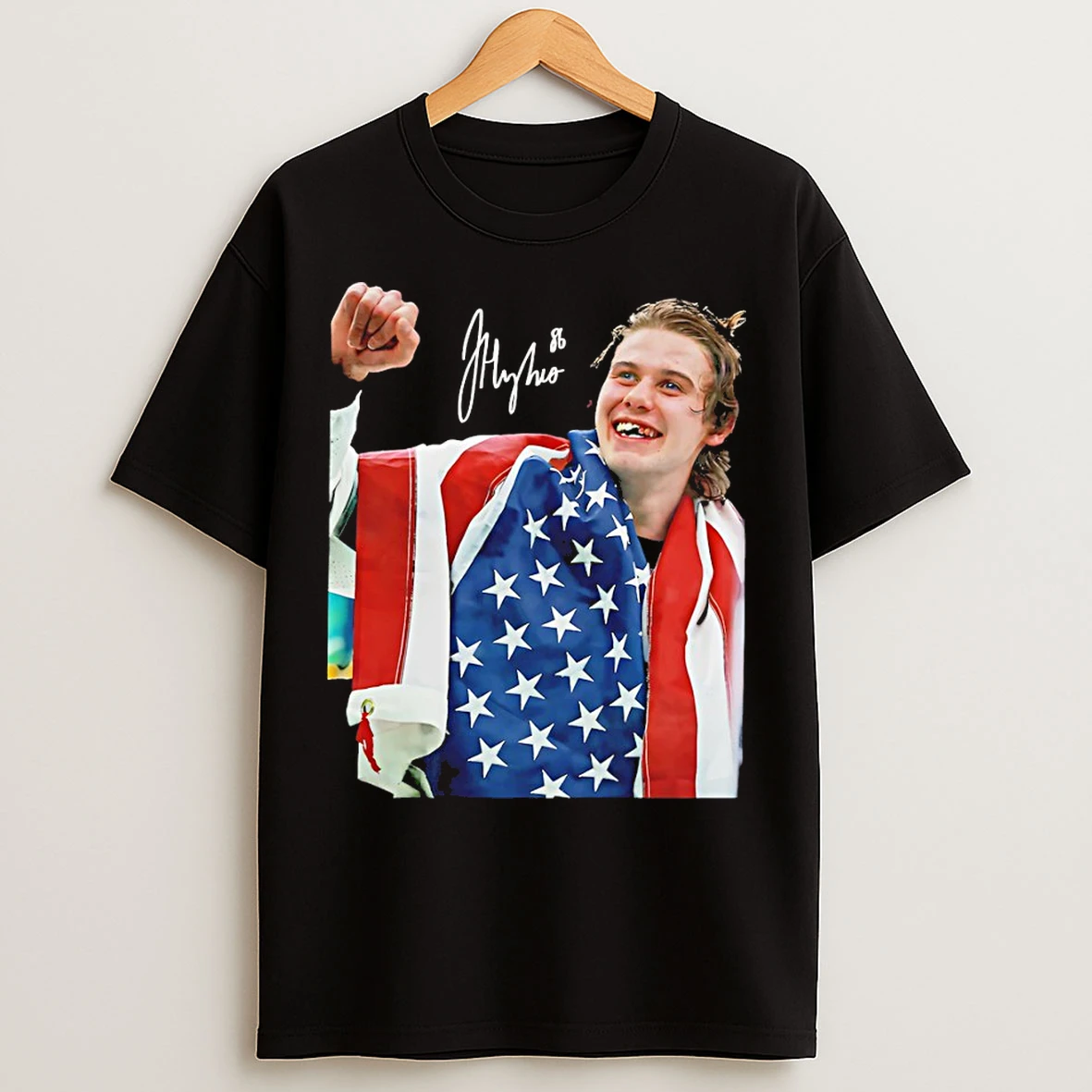 Classic Jack Hughes Usa Hockey Gold Medal Signature T Shirts