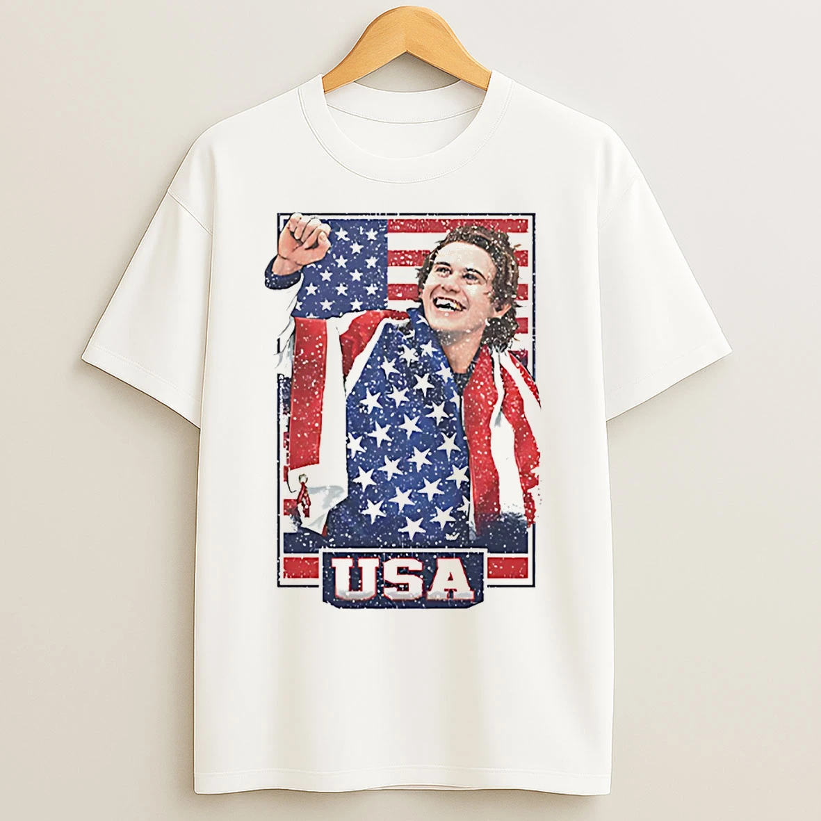 Classic Jack Hughes Usa Hockey Patriotic Hockey Fan T Shirts