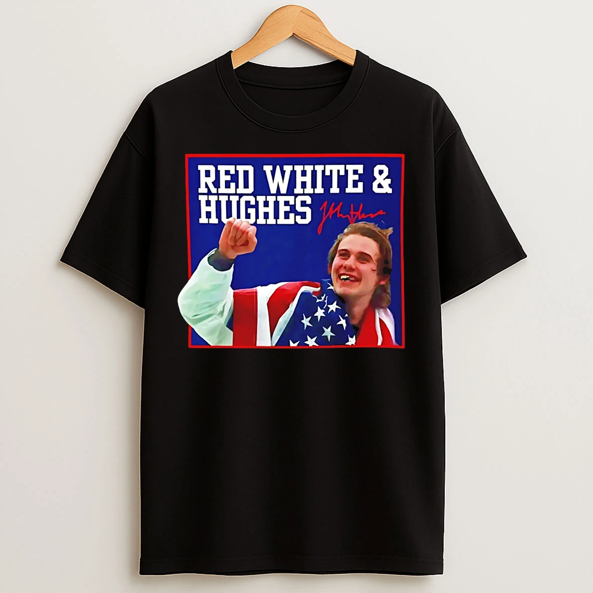 Classic Jack Hughes Usa Hockey Red White And Hughes T Shirts