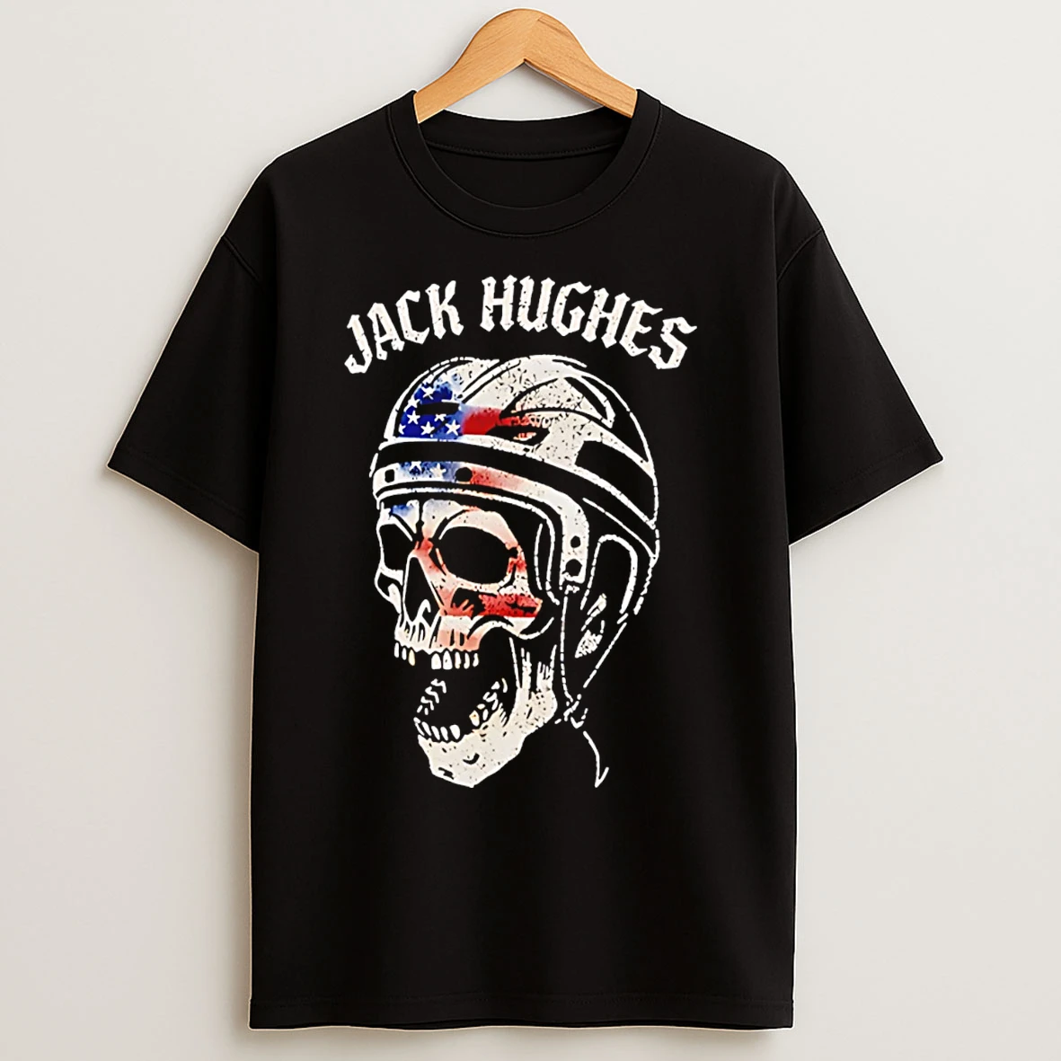 Classic Jack Hughes Usa Hockey Skull T Shirts