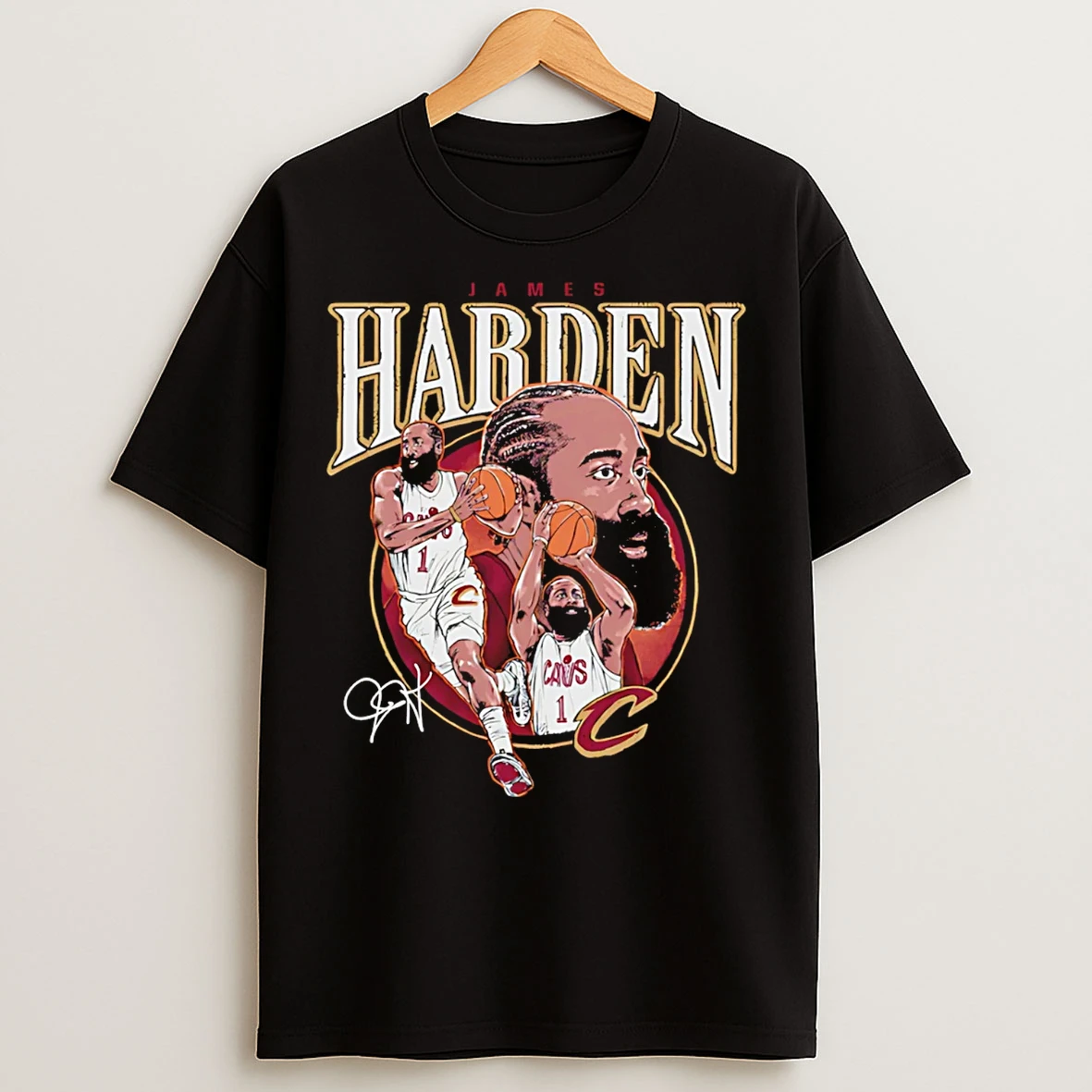 Classic James Harden Cleveland Cavaliers Trio Signature T Shirts
