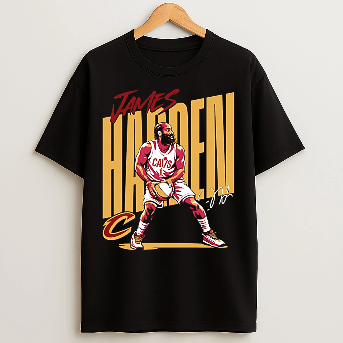 Classic James Harden Cleveland Cavaliers Vector Signature T Shirts