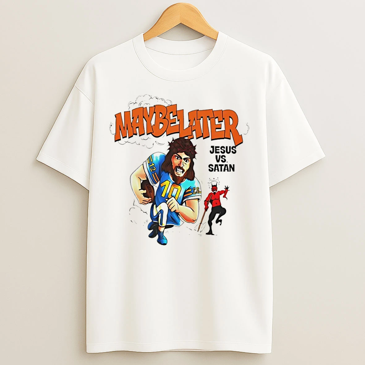 Classic Jared Mccain Maybe Later Jesus Vs Satan T Shirts
