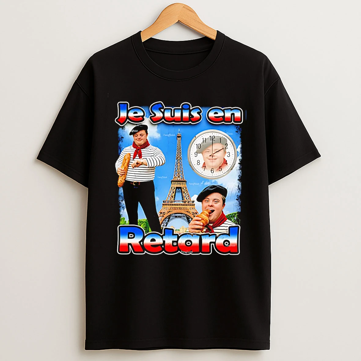 Classic Je Suis En Retard Graphic T Shirts
