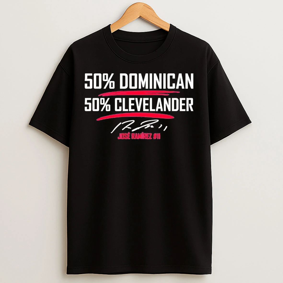 Classic Jose Ramirez 50 Dominican 50 Clevelander Signature Tee T Shirts