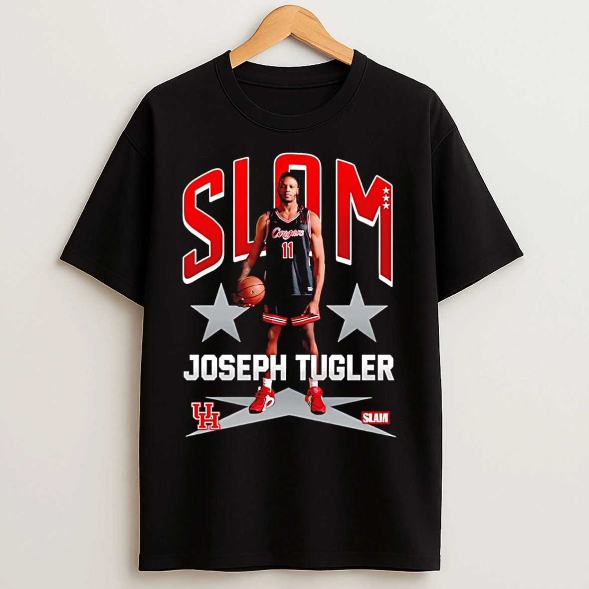 Classic Joseph Tugler Houston Cougars Slam Graphic T Shirts