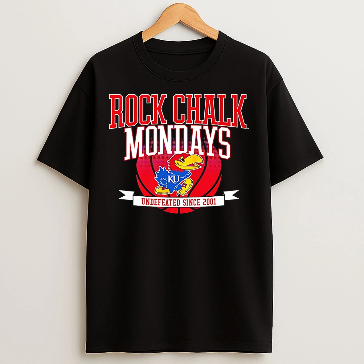Classic Kansas Jayhawks Rock Chalk Mondays Undefeated Since 2001 T Shirts
