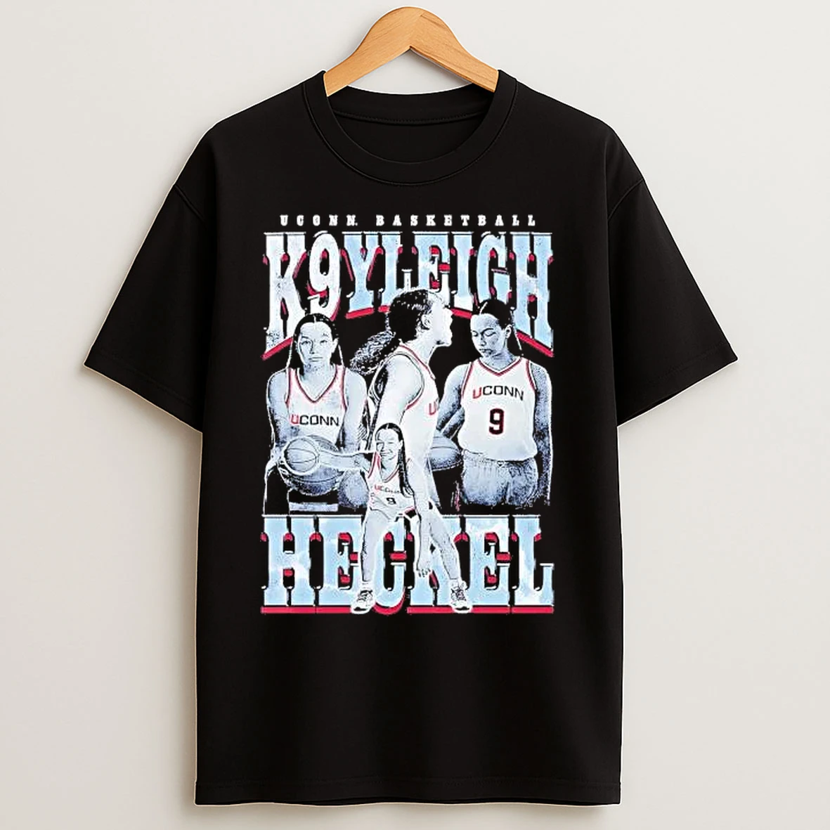Classic Kayleigh Heckel K9 Picture Collage Uconn Womens Basketball Tee T Shirts