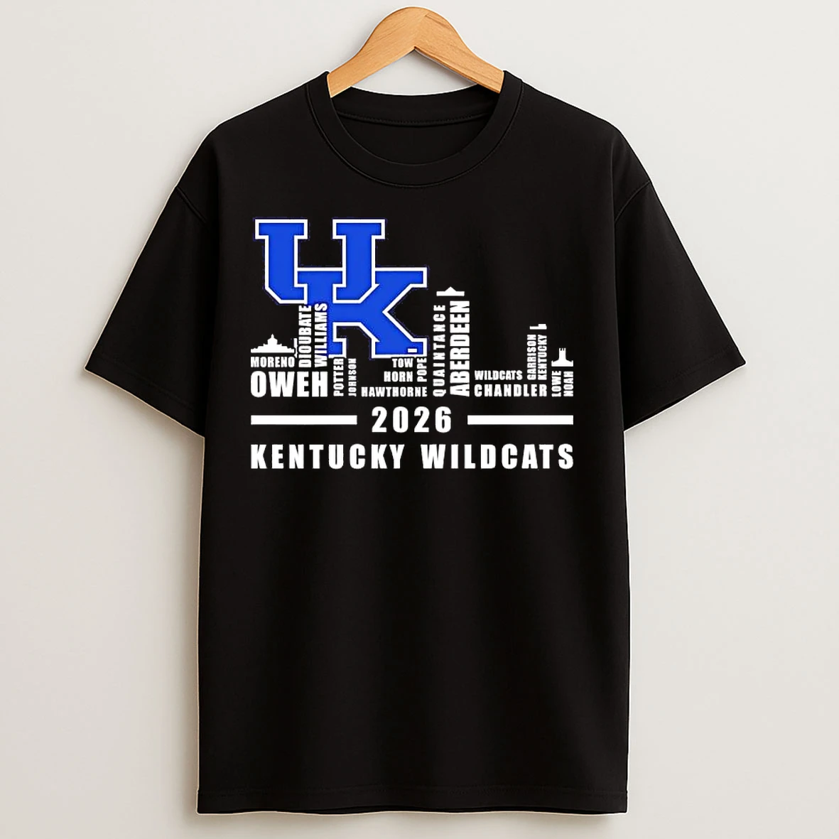 Classic Kentucky Wildcats 2026 Players Names City Skyline Tee T Shirts