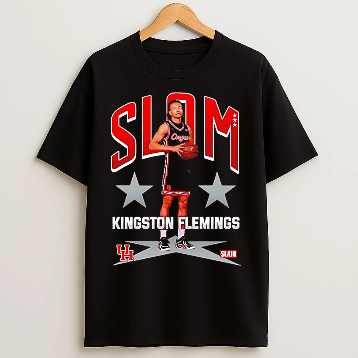 Classic Kingston Flemings Houston Cougars Slam Graphic T Shirts