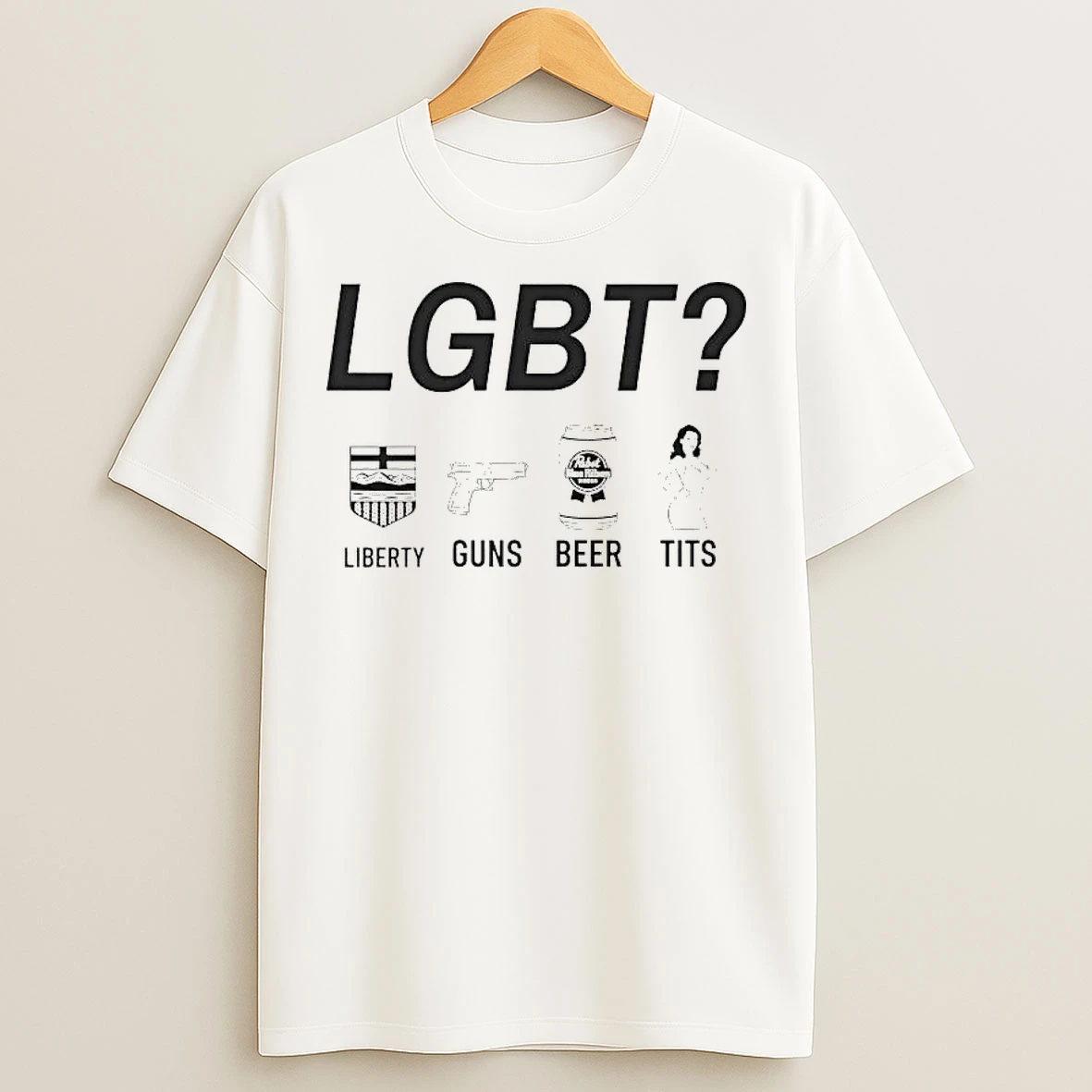 Classic Lgbt Liberty Guns Beer Tits Tee T Shirts