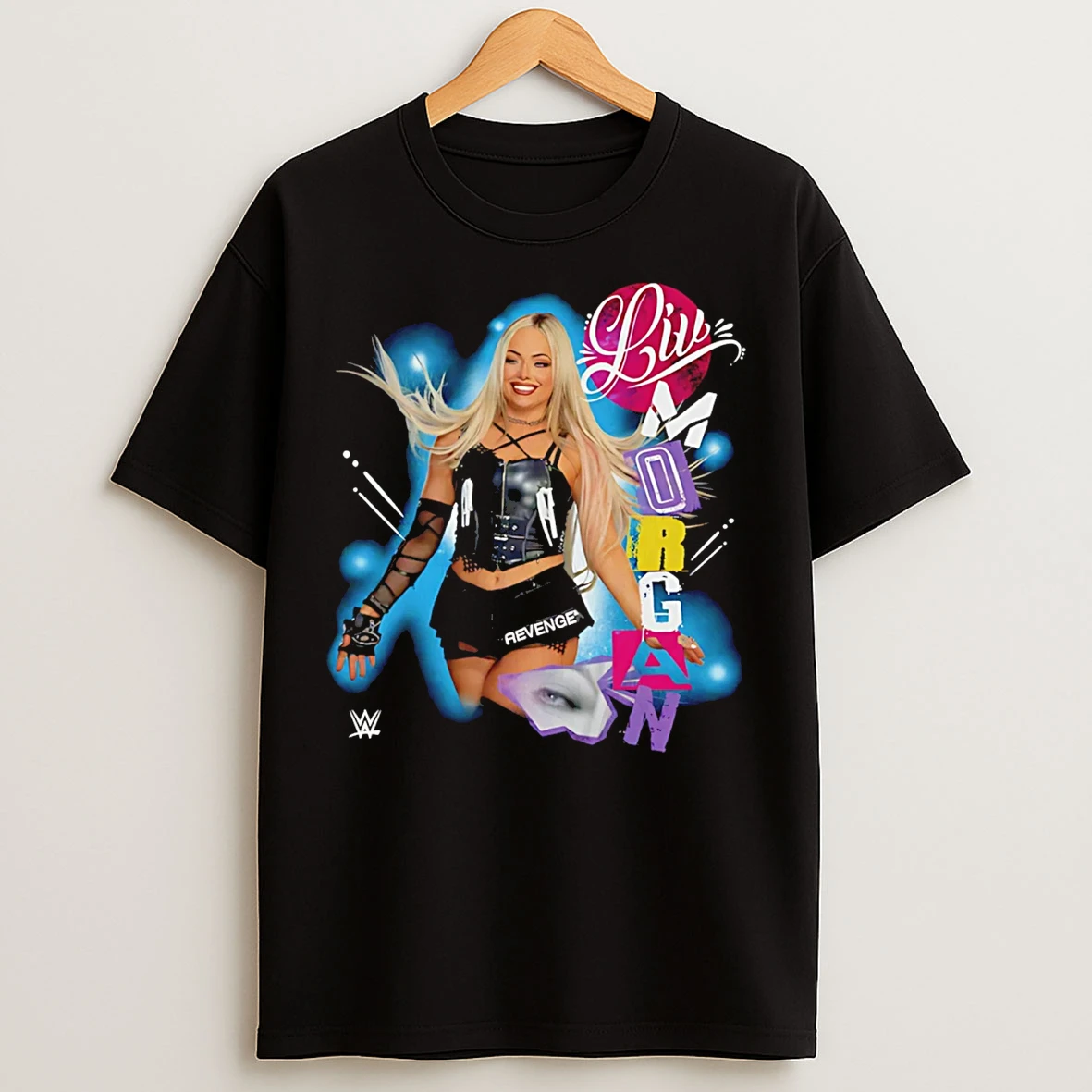 Classic Liv Morgan Wwe Cutout Name Graphic T Shirts