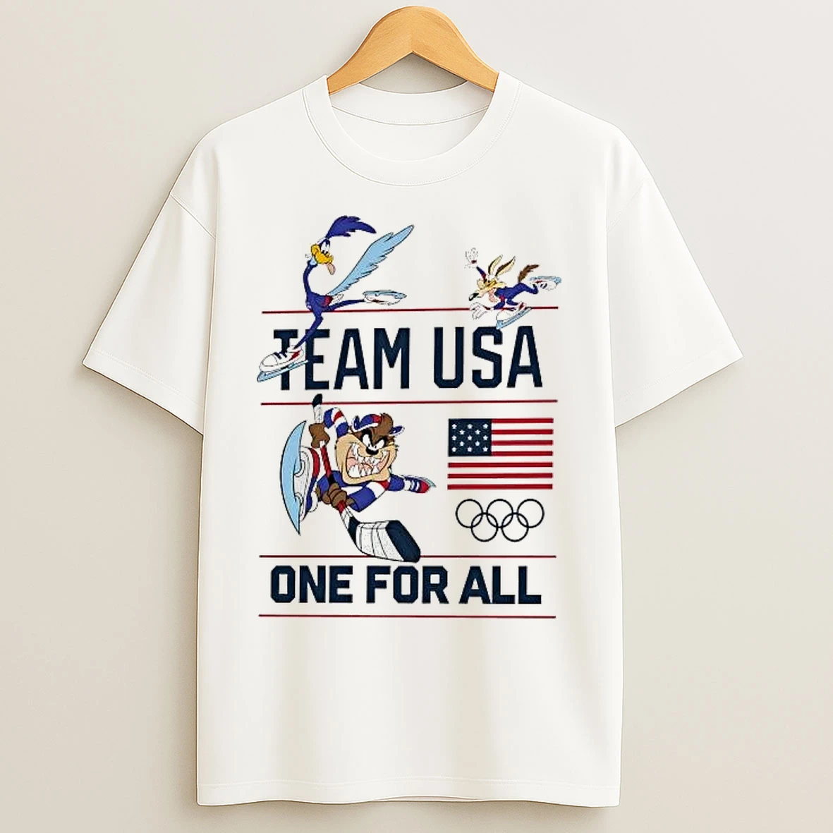 Classic Looney Tunes Team Usa Olympic One For All T Shirts