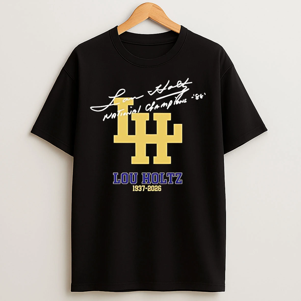 Classic Lou Holtz 88 National Champions 1937 2026 Signature Tee T Shirts