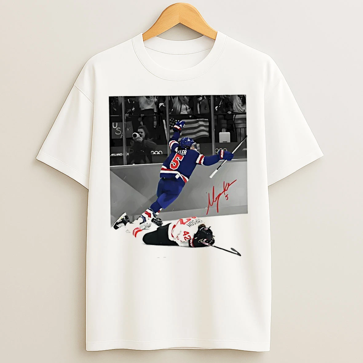 Classic Megan Keller Women Usa Hockey Olympic 2026 Milano Cortina Signature T Shirts