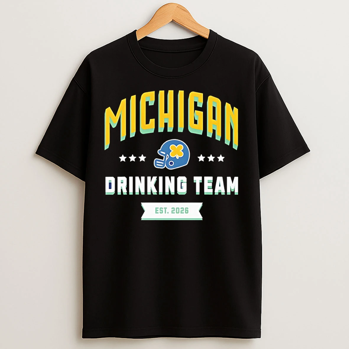 Classic Michigan Drinking Team Est 2026 St Patrick Day 2026 T Shirts