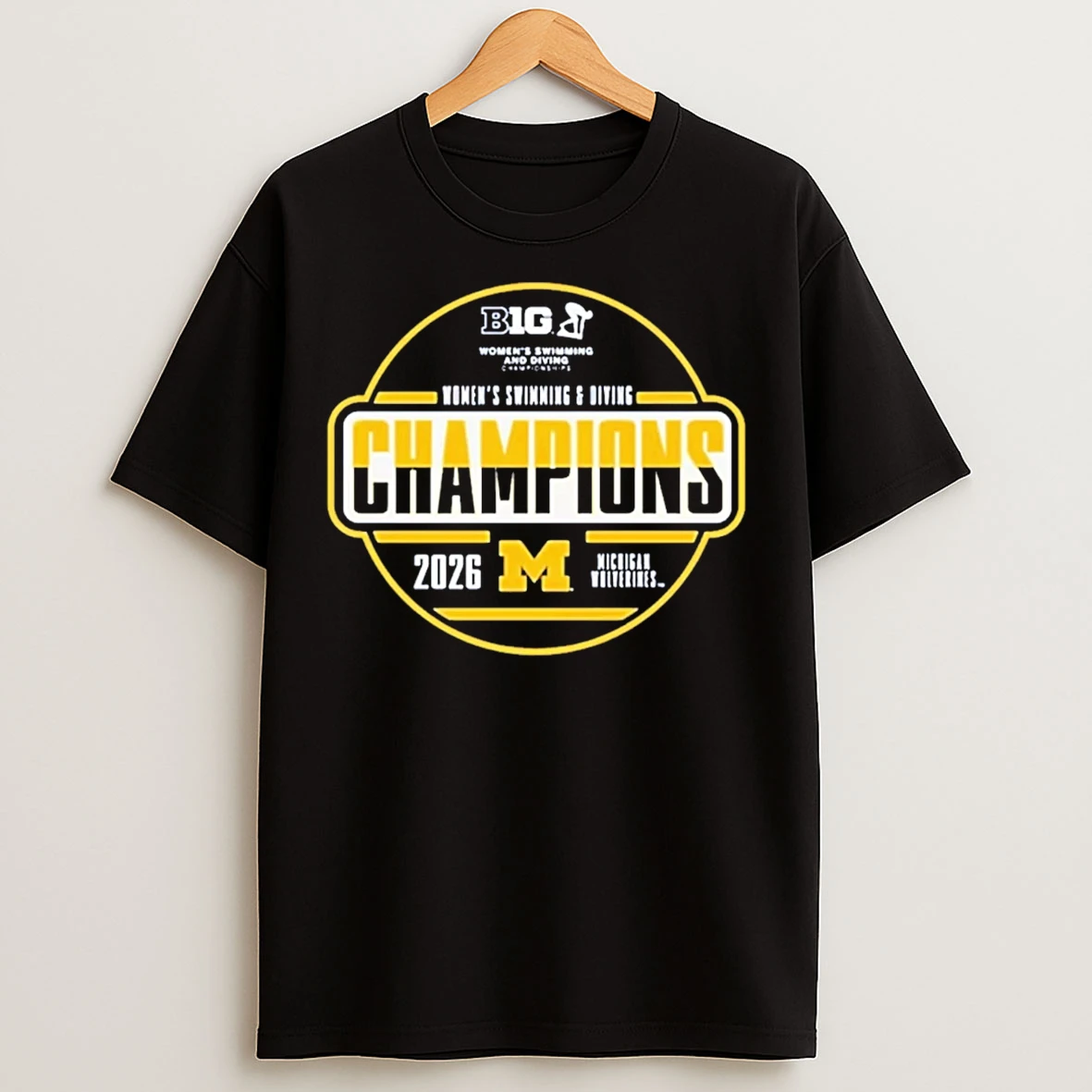Classic Michigan Wolverines 2026 Womens Big Ten Swim Dive Champions T Shirts