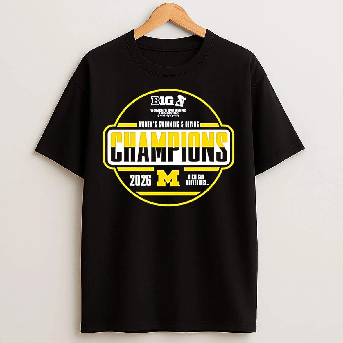 Classic Michigan Wolverines 2026 Womens Big Ten Swim Dive Champions Classic T Shirts