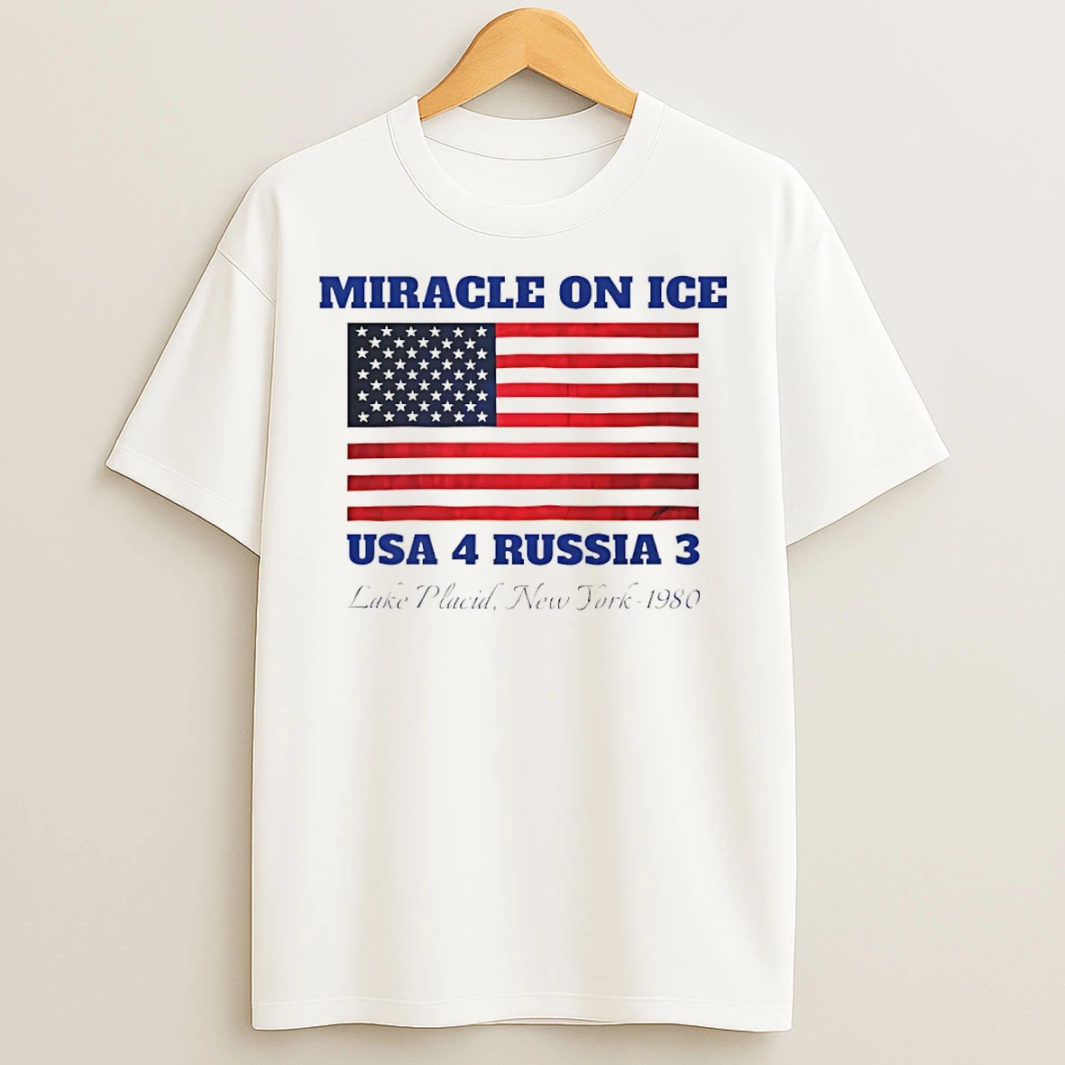 Classic Miracle On Ice Usa 4 Russia 3 Lake Placid New York 1980 American Flag Olympic 2026 Milano Cortina T Shirts