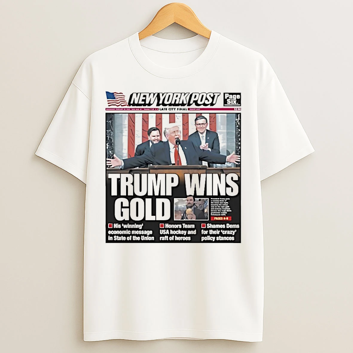 Classic New York Post Trump Wins Gold T Shirts