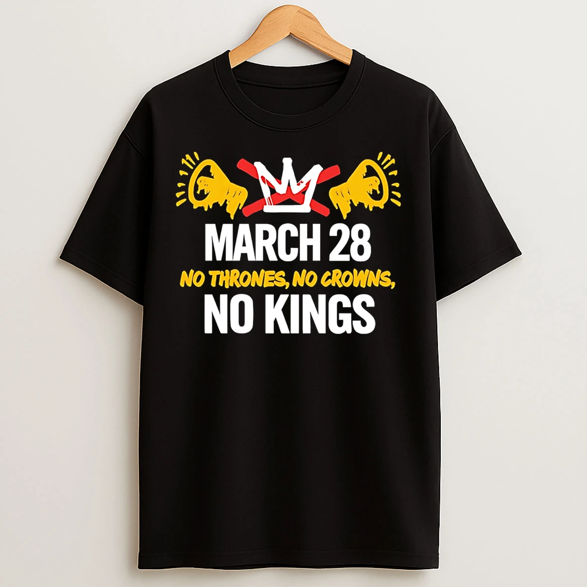 Classic No Kings In America March 28 No Thrones No Crowns 2026 T Shirts